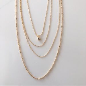 J. Crew Gold Multi-Strand Layering Necklace